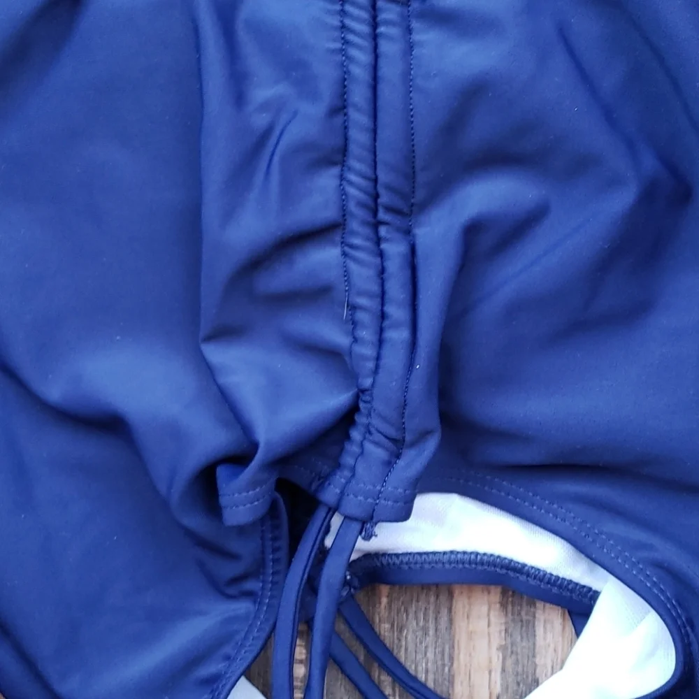 NWOT Zity Navy Swim Bottom w/Side Sinch Size Small #